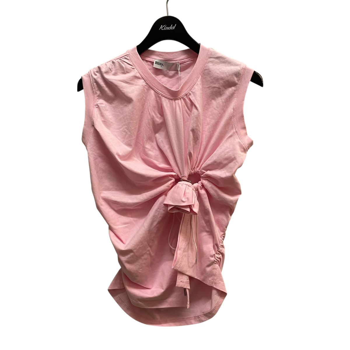 Bibiy． 25SS TULIP DRAPED TOP ノースリーブカットソー ピンク サイズ 