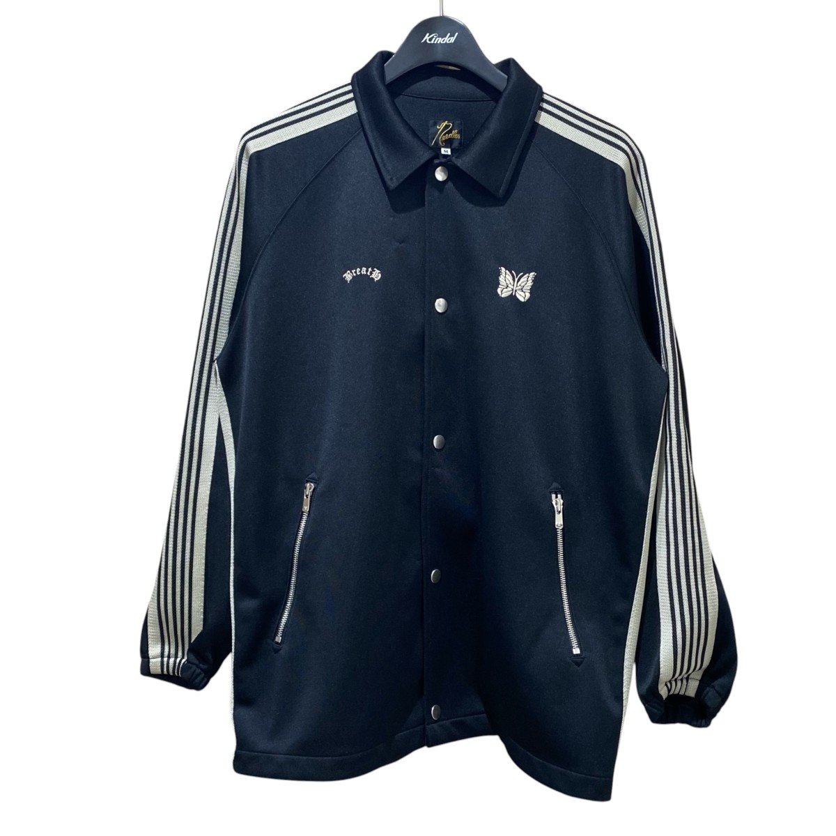 【中古】 Needles×BREATH　 COACH TRACK JACKET MR494 ブラック サイズ：M 【170426】（ニードルズ×ブレス）