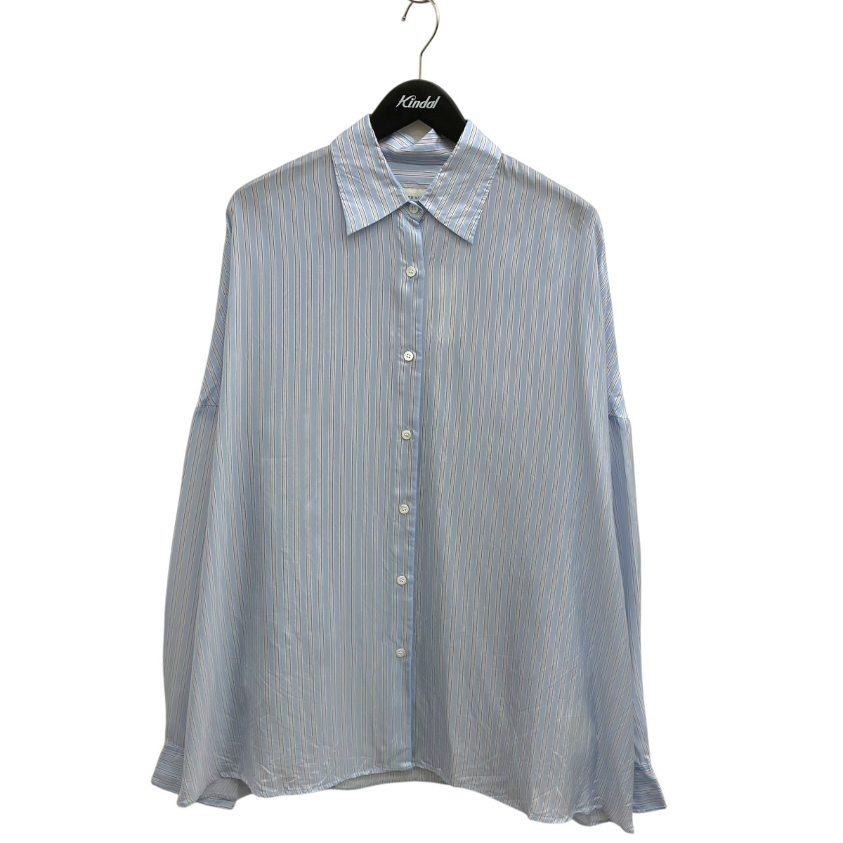 【中古】 DRIES VAN NOTEN　 CASIA 3276 W．W．SHIRT ストライプ 長袖シャツ 855．C130700-3276 ブルー×ブラウン サイズ：XS 【180426】（ドリスヴァンノッテン）