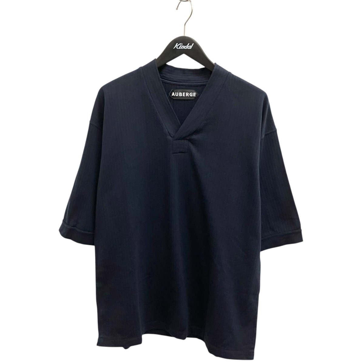 【中古】AUBERGE ALMA 半袖編み物 米国海軍 大いさ：40 【180426】（オーベルジュ） メンズファッション-ニット・セーター