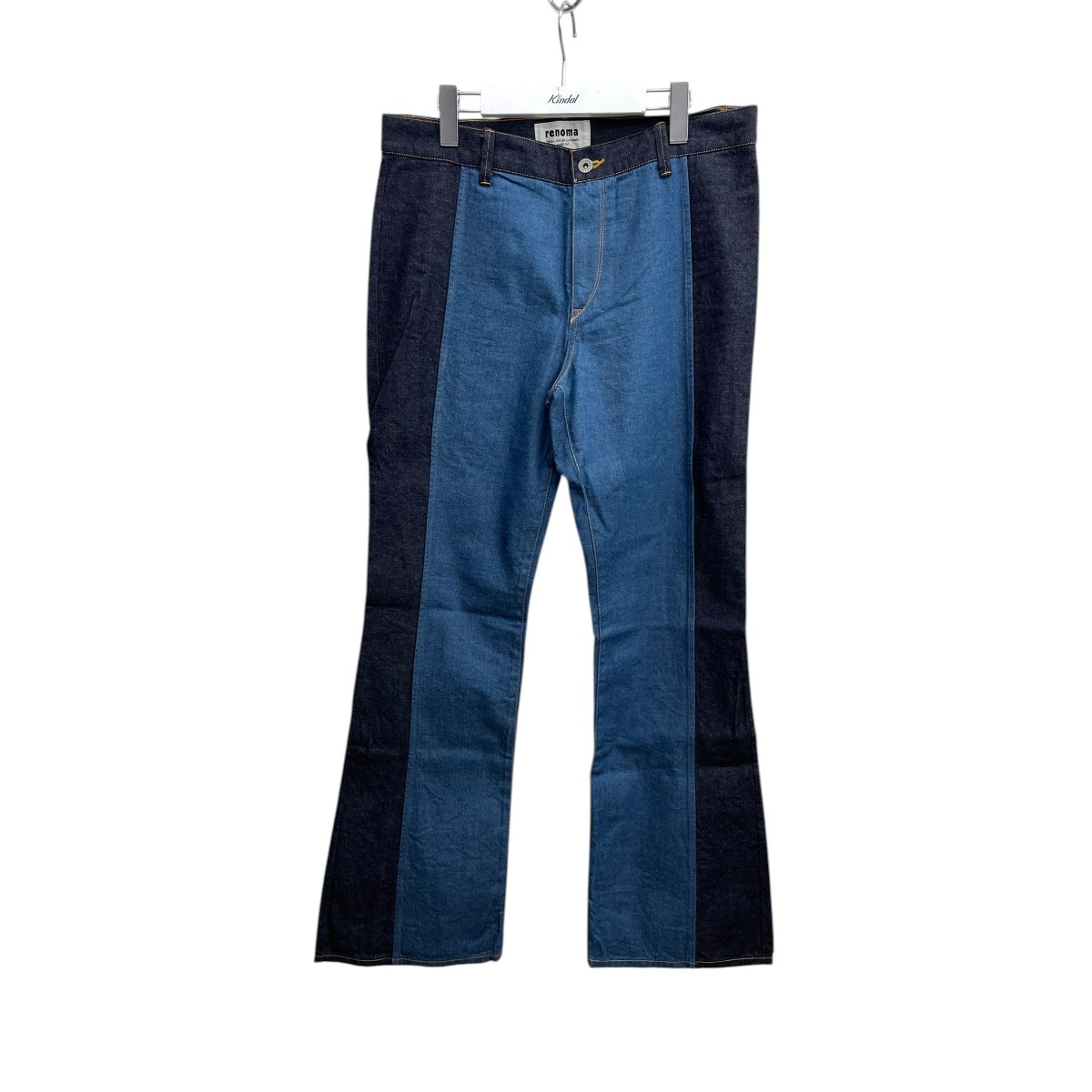 【中古】 renoma　 SAINT-DENIS 2トーンフレア デニムパンツ RCES06 A インディゴ サイズ：2 【180426】（レノマ）