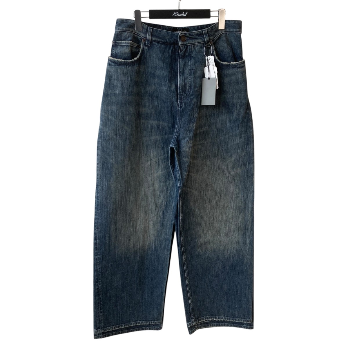 【中古】BALENCIAGA 23AW DOUBLE FRONT WIDE LEG JEANS ジーンズズボン下 767979 青み 大きさ：S 【190426】（バレンシアガ）