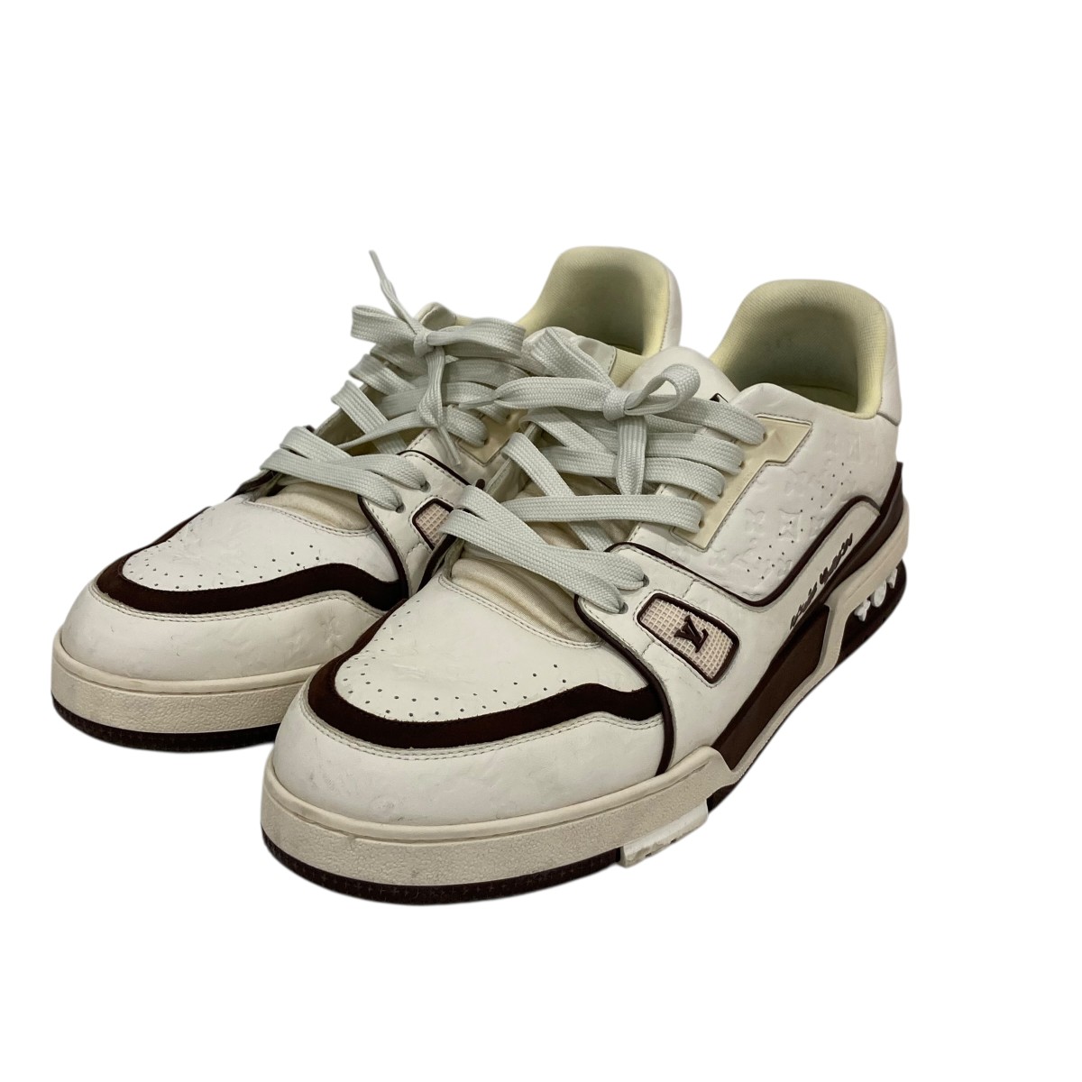 【中古】LOUIS VUITTON LV調教師 ローカットスニーカー MS0224 白いこと 大いさ：9 1/2 【190426】（ルイヴィトン）