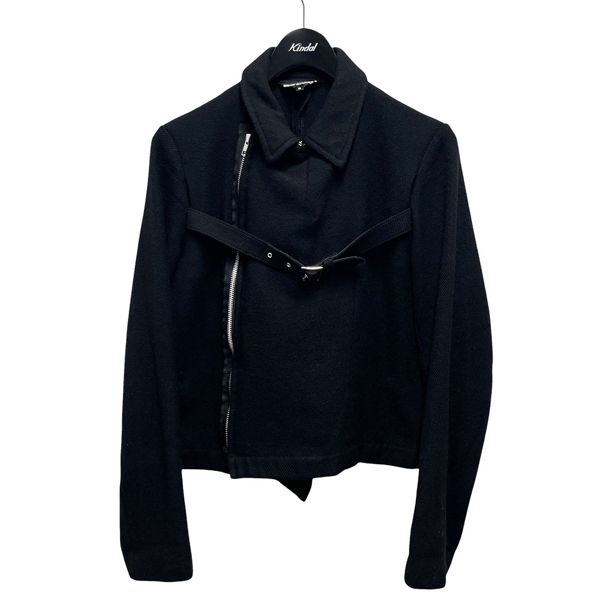 【中古】BLACK COMME des GARCONS　縮絨ボンテージライダース 1D-J013 ブラック サイズ：S 【180426】（ブラックコムデギャルソン）｜ブランド古着のカインドオル
