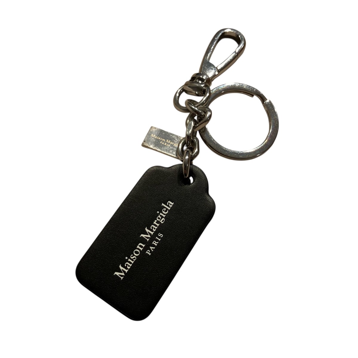 【中古】Martin Margiela 26SS DOUBLE TAG KEYRING SMALL 足がかり輪っか SA2UA0014 黒いこと 大いさ：書きとどめるなし 【180426】（マルタンマルジェラ）