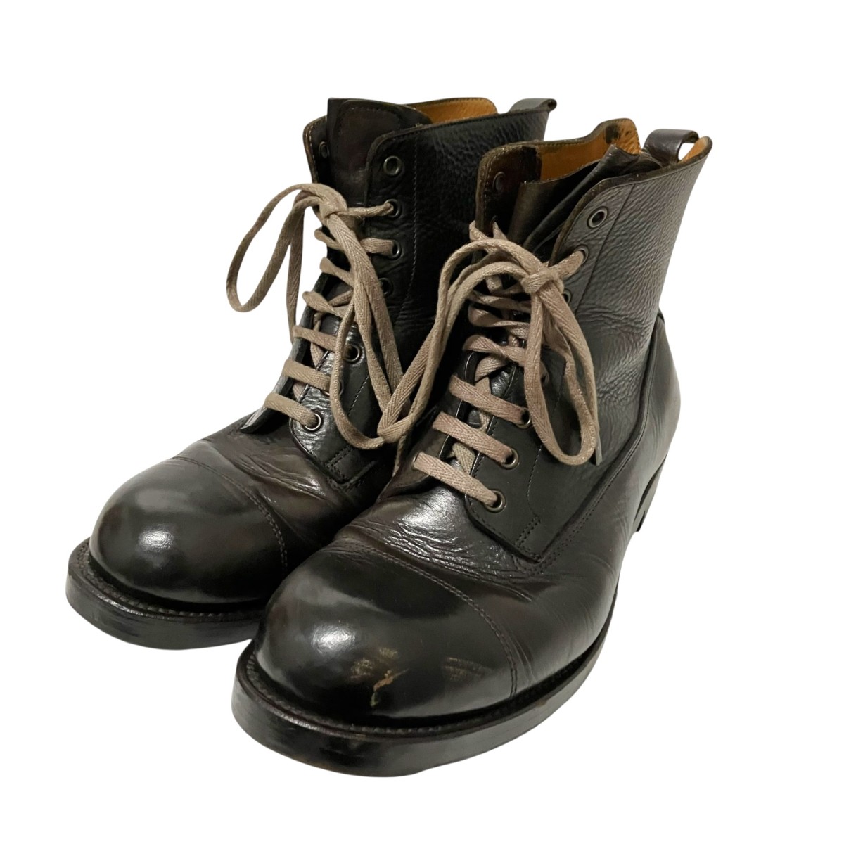 【中古】SUS-SOUS officer boots レースアップシューズ 104 23 ブラウン サイズ：8 【190426】（シュス）