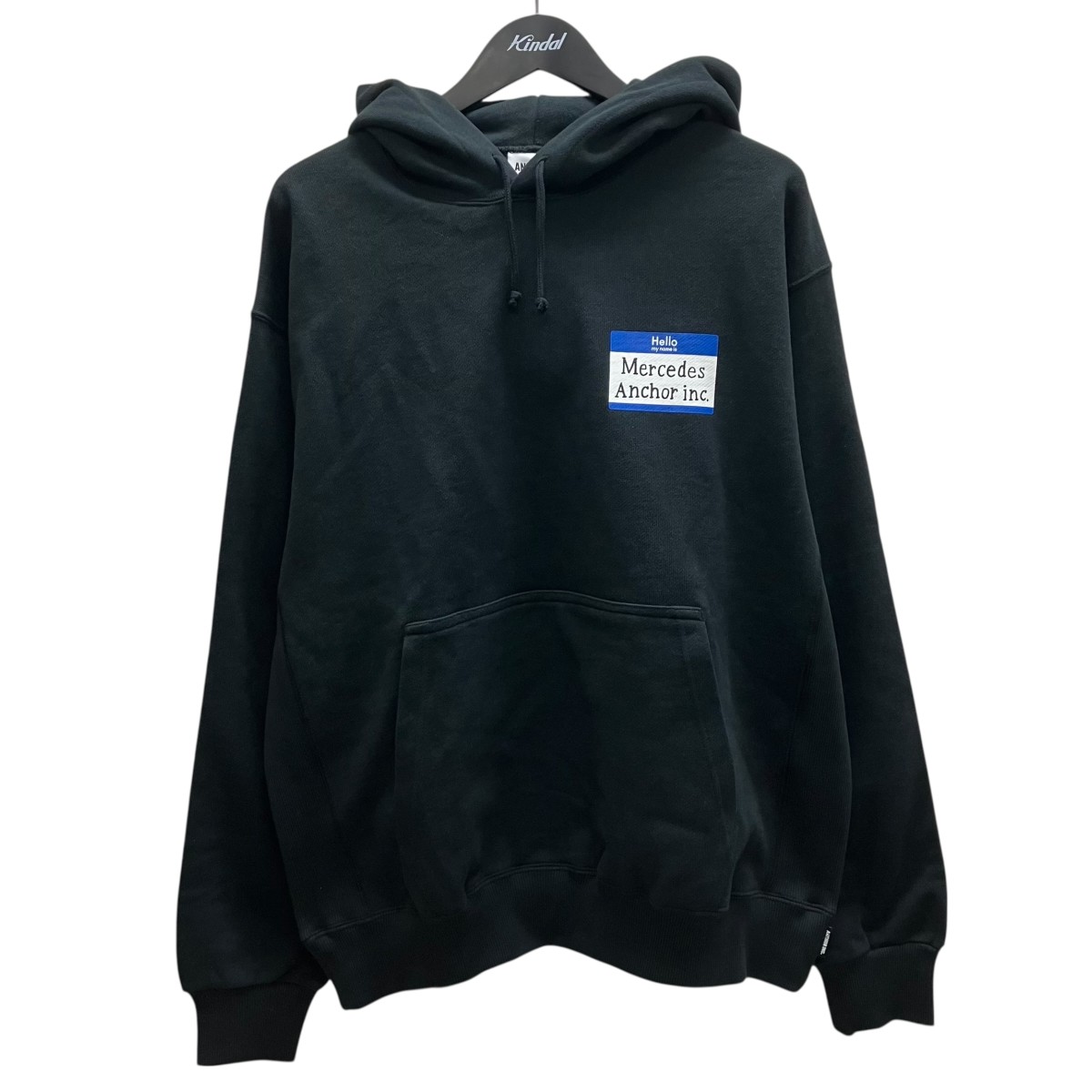 【中古】\u003cBR\u003eANCHOR INC\u003cBR\u003e26SS NAME BADGE LABEL HOODIE ティーシャツパーカー 黒いこと 大きさ：L\u003cBR\u003e【通貨価値思いなおす】