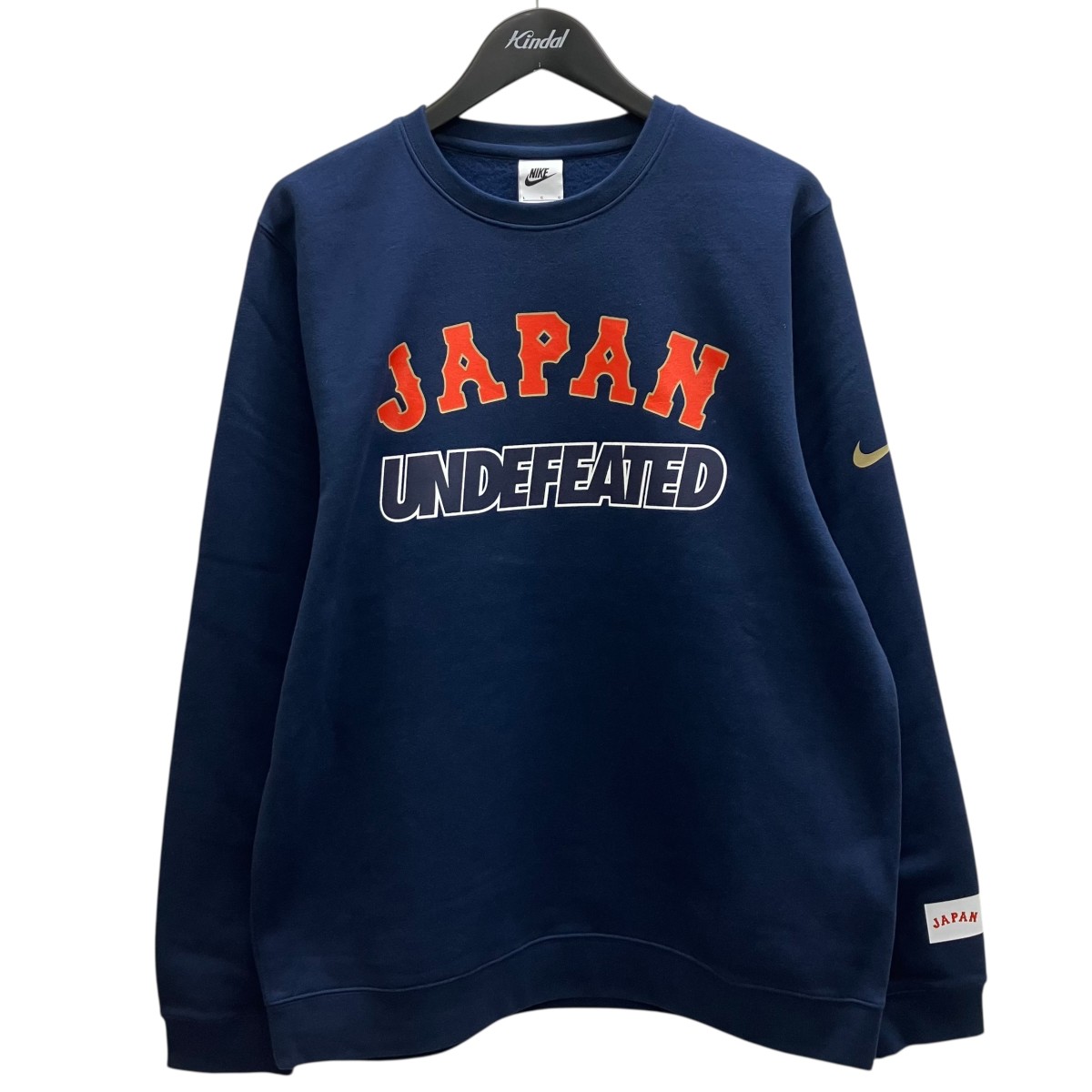【中古】\u003cBR\u003eNIKE×UNDEFEATED\u003cBR\u003eWBC 日本代議員団 プリントスウェット 米国海軍 大きさ：L\u003cBR\u003e【通貨価値思いなおす】