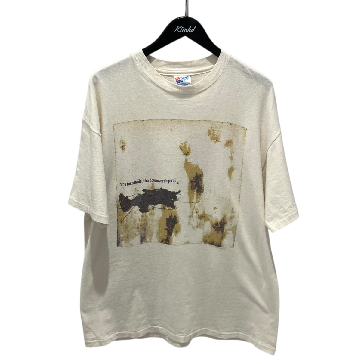 【中古】\u003cBR\u003eHanes\u003cBR\u003e90s NINE INCH NAILS THE DOWNWARD SPIRAL halo eight プルオーバー ベージュ 大きさ：XL\u003cBR\u003e【必要経費思いかえす】