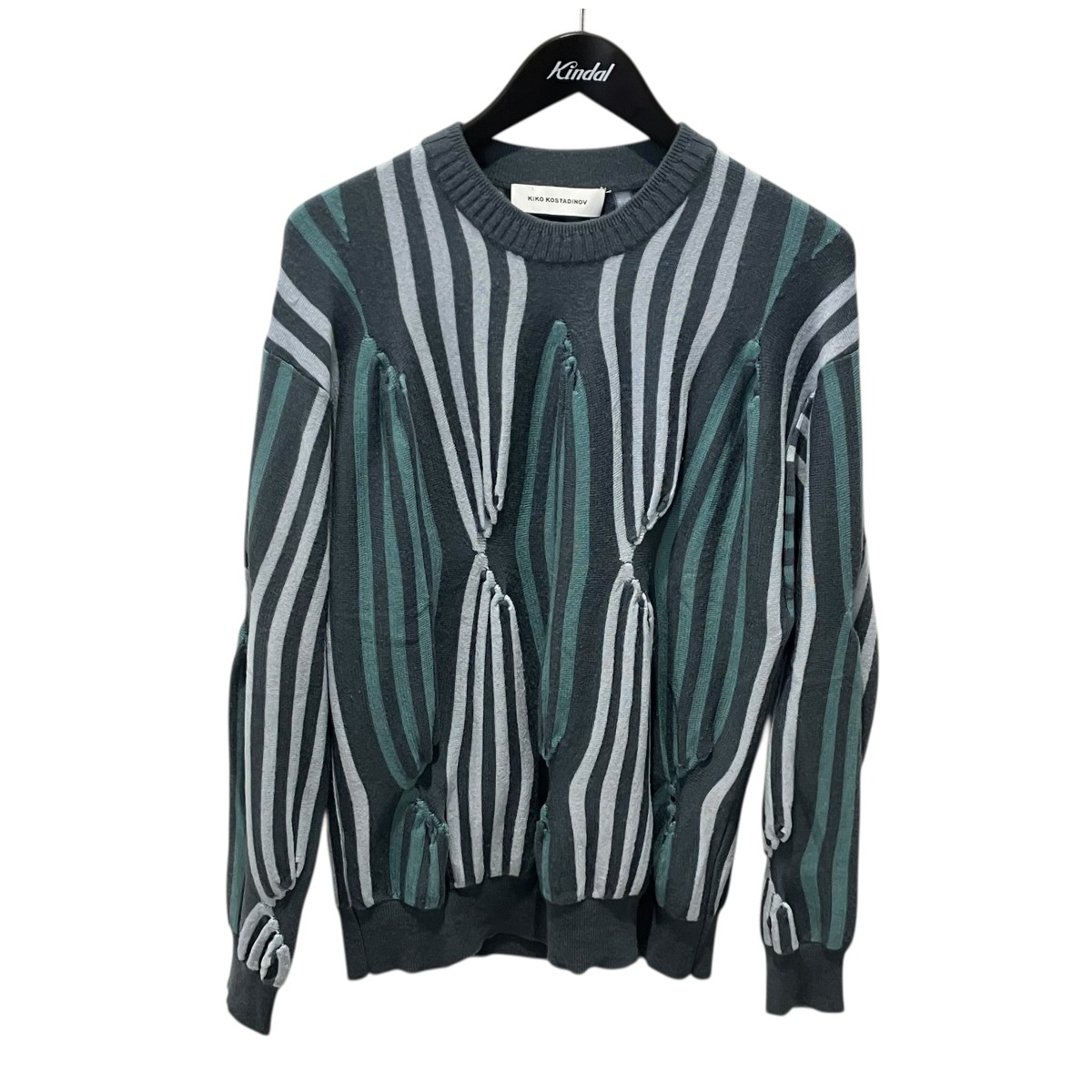 【中古】 Kiko Kostadinov　 25SS Solix セーター 00182025 グレーグリーン サイズ：46 【190426】（キココスタディノフ）