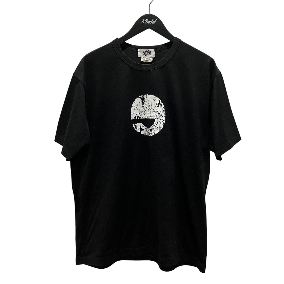 【中古】 eYe COMME des GARCONS JUNYAWATANABE MAN　 25SS クラッキングプリントTシャツ WO-T909 ブラック サイズ：M 【190426】（アイコムデギャルソンジュンヤワタナベマン）