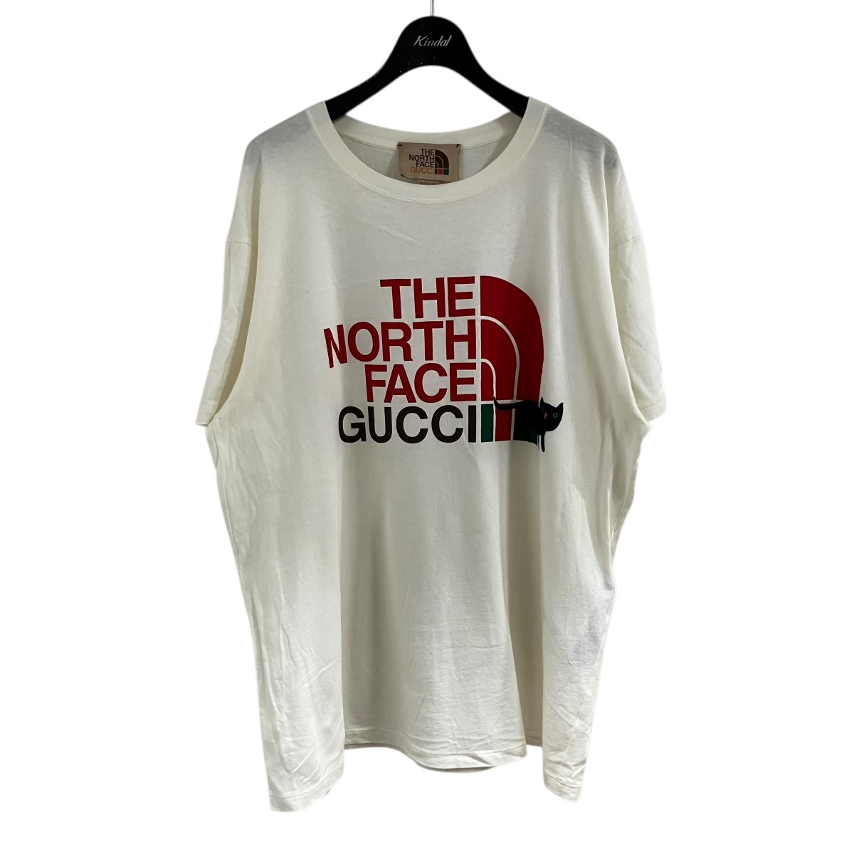 【中古】GUCCI×THE NORTH FACE 半袖プルオーバー 白いこと 大きさ：M 【190426】（グッチ×ザノースフェイス）