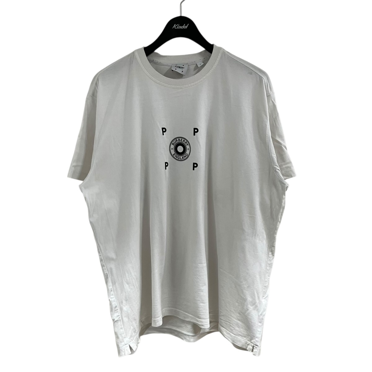 【中古】 BURBERRY×POP TRADING COMPANY　 プリントTシャツ ホワイト サイズ：M 【190426】（バーバリー×ポップトレーディングカンパニー）
