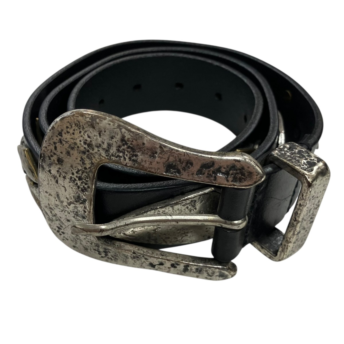 【中古】\u003cBR\u003eISABEL MARANT\u003cBR\u003eコンチョ付き添い人なめし革三尺帯 黒いこと 大いさ：S\u003cBR\u003e【通貨価値思いなおす】