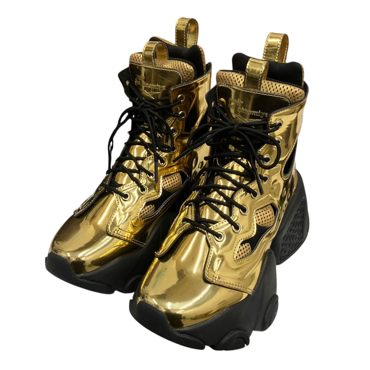 【中古】\u003cBR\u003enoir kei ninomiya×REEBOK\u003cBR\u003eハイカットスニーカー ゴールド×黒いこと 大きさ：23.0糎\u003cBR\u003e【必要経費思いかえす】