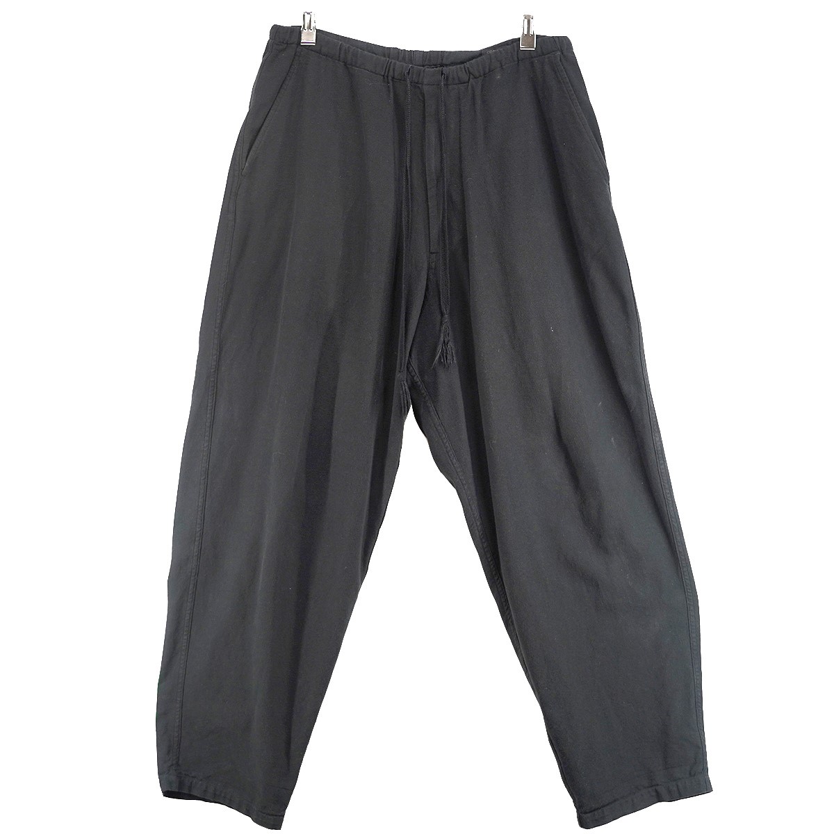 【中古】 COMOLI　 24SS コットンダックス テーパードパンツ ブラック サイズ：3 【190426】（コモリ）