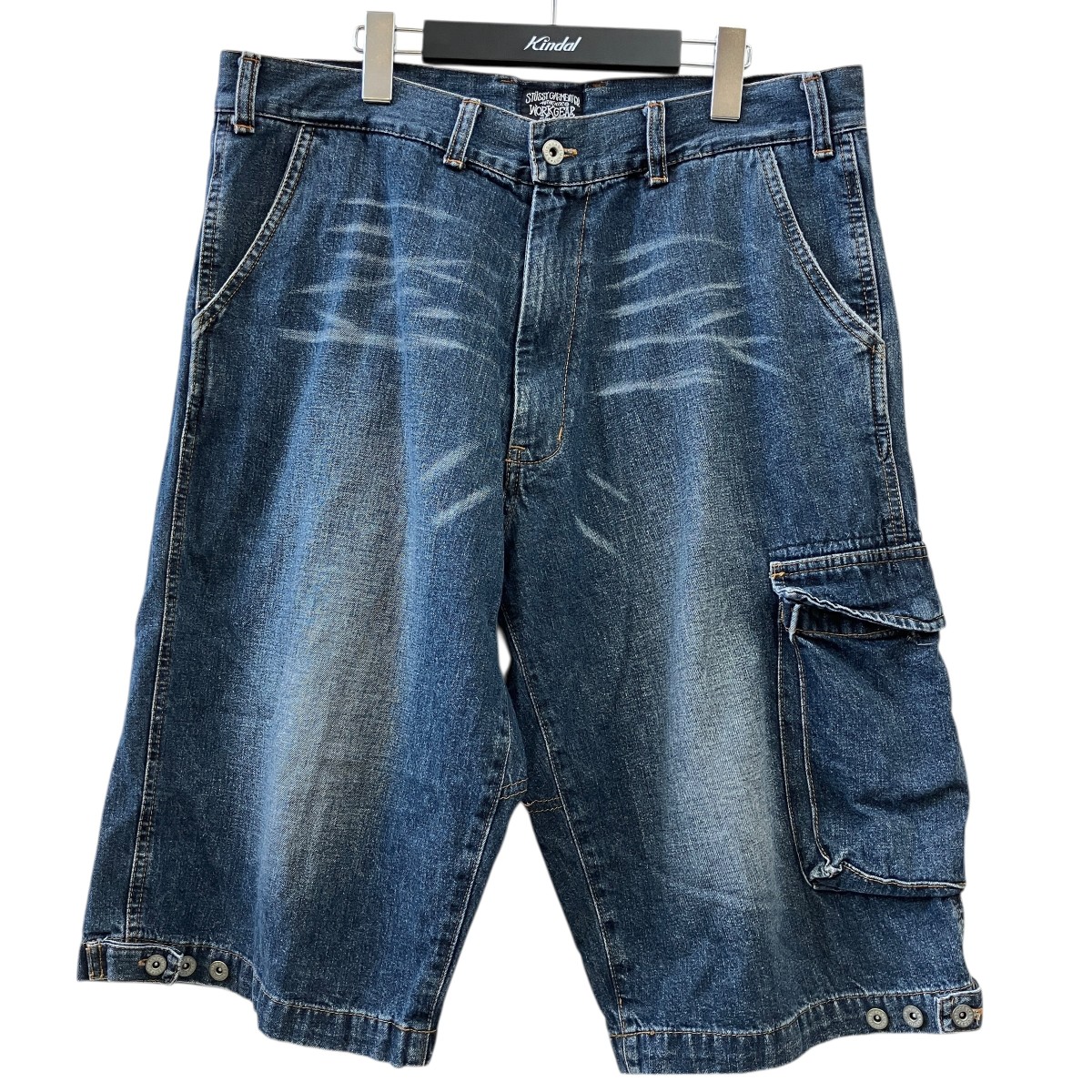 【中古】 stussy　 OLD STUSSY ハーフパンツ インディゴ サイズ：34 【200426】（ステューシー）