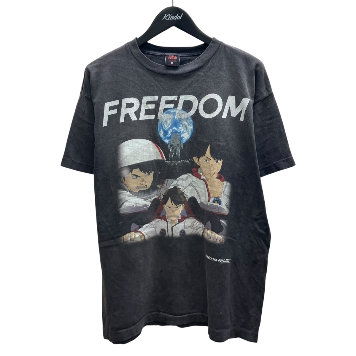 【中古】\u003cBR\u003eSAINT MICHAEL\u003cBR\u003eFD-SS TEE   FREEDOM 無償性防波堤プルオーバー 黒いこと 大きさ：M\u003cBR\u003e【通貨価値思いなおす】
