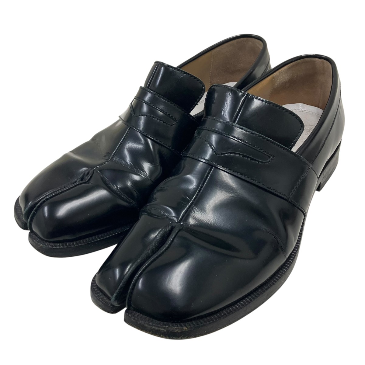 【中古】Maison Margiela 足袋置き目毛革 黒いこと 大きさ：37 【200426】（メゾンマルジェラ）