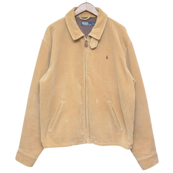 【中古】POLO RALPH LAUREN コーデュロイスイングトップ 上衣 ジップアップブルゾン 赤銅色 大きさ：XL 【200426】（ポロラルフローレン）