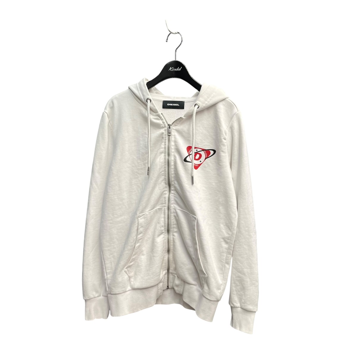 【中古】DIESEL S-CIRK-HOOD-ZIP-K4 ジップパーカー A03371 白いこと 大きさ：XS 【200426】（ディーゼル）
