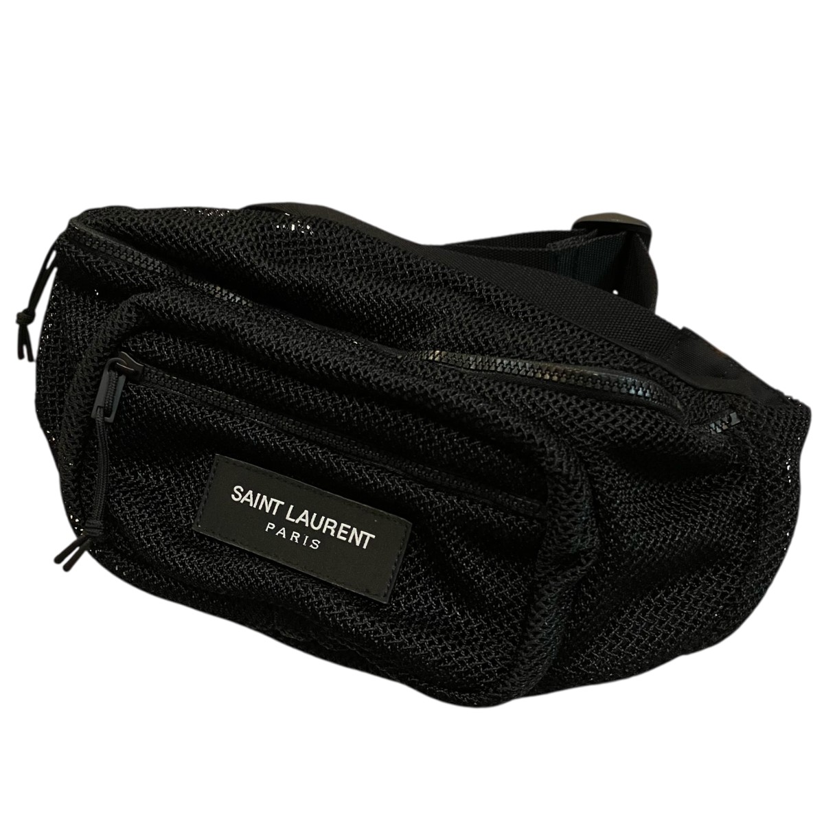 【中古】Saint Laurent Paris ロゴメッシュウエストバッグ 671640 黒いこと 大きさ：- 【210426】（サンローランパリ）