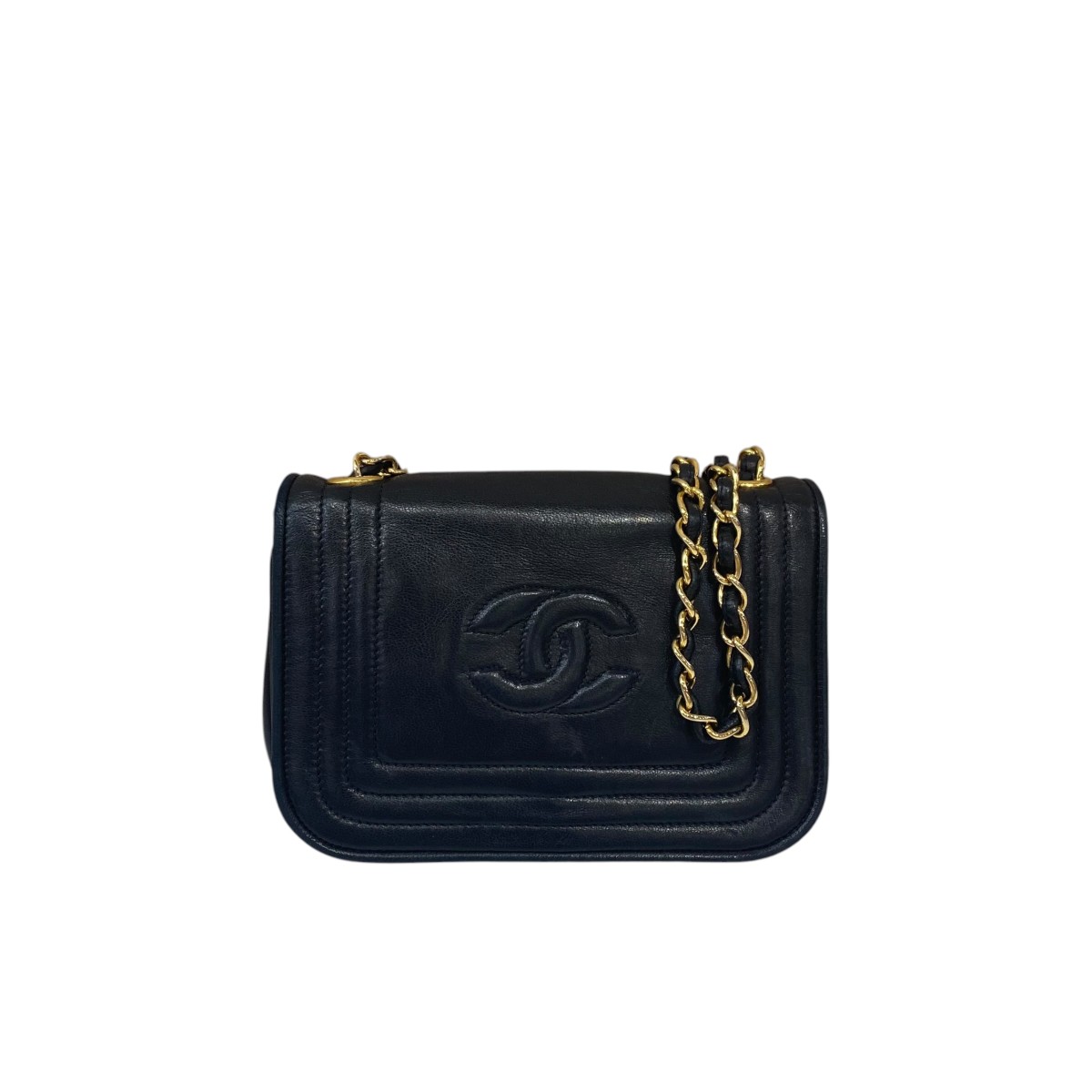【中古】CHANEL ココマークチェーンショルダーバッグ 黒いこと 【200426】（シャネル）