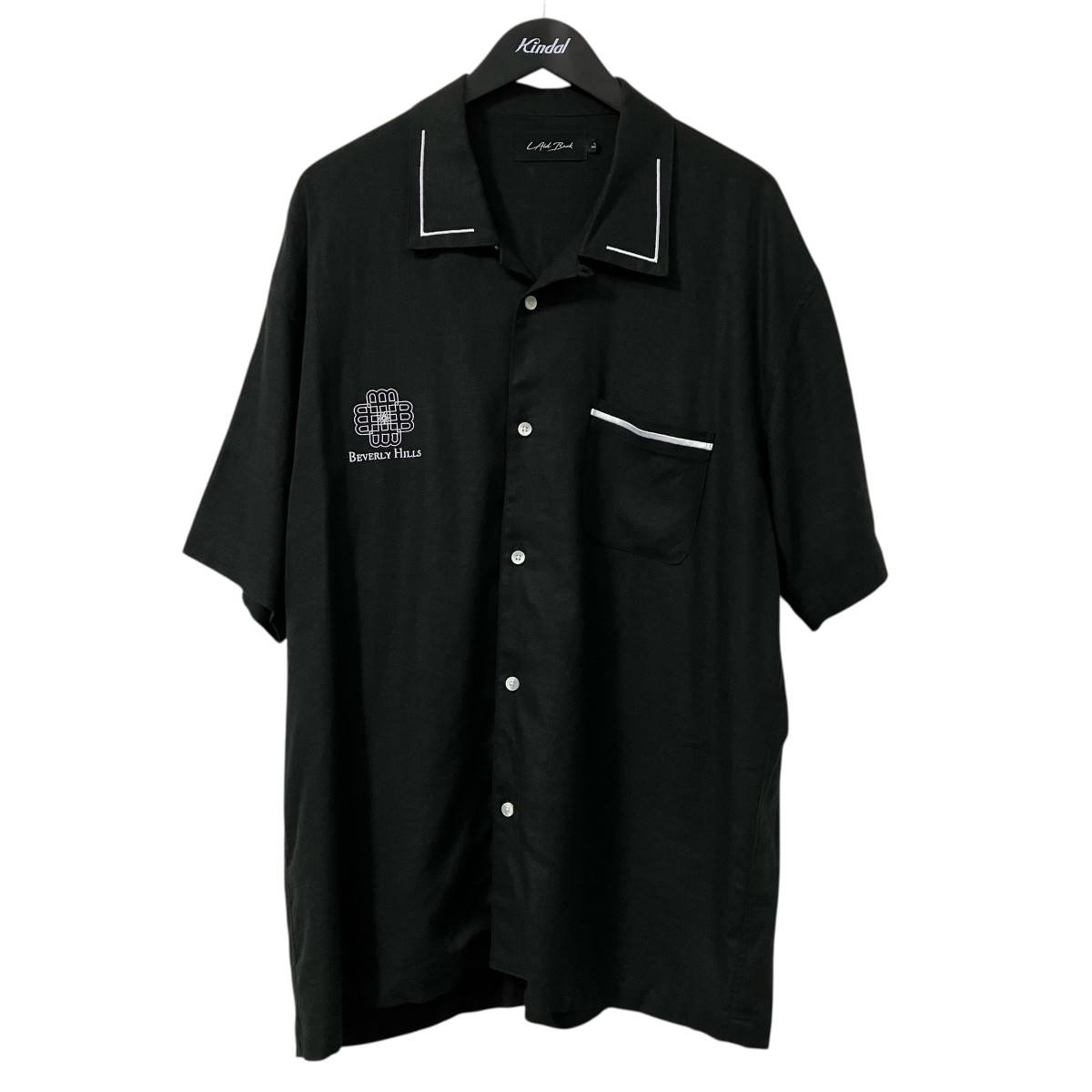 【中古】LAIDBACK 半袖開襟プルオーバー 黒いこと 大きさ：L 【210426】（レイドバック）