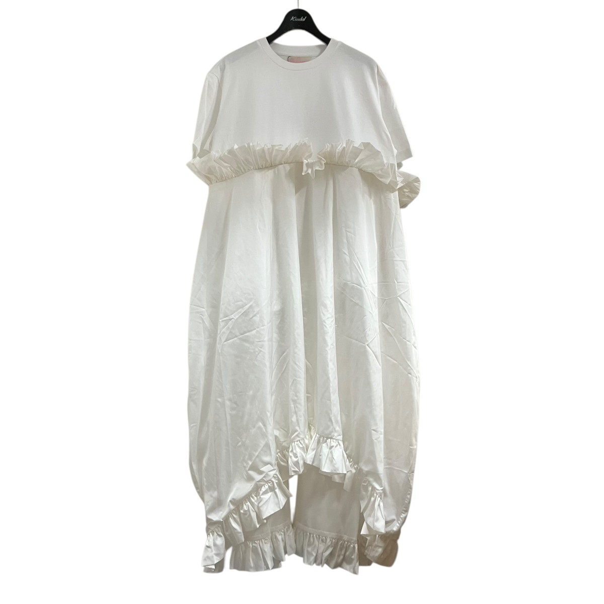 【中古】VIVIANO Tシャツドッキングワンピース ホワイト サイズ：S 【210426】（ヴィヴィアーノ）