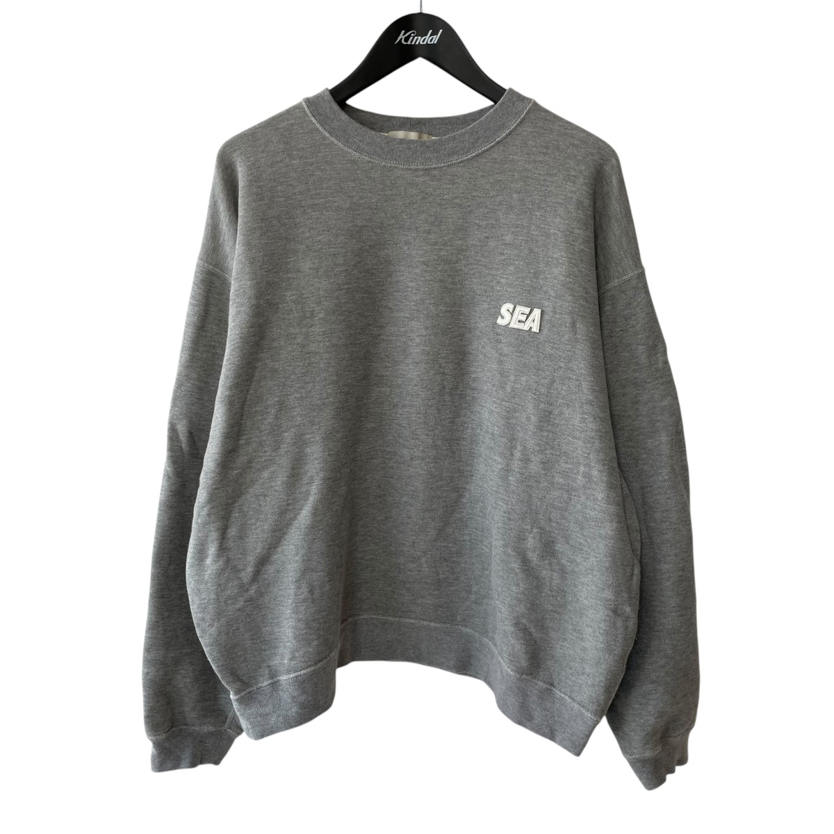 【中古】WIND AND SEA COZY SUVIN COTTON TERRY SWEAT 流汗 WDS-O-CLA-26-Q1-CS-04 薄墨色 大きさ：Ｌ 【210426】（ウィンダンシー）