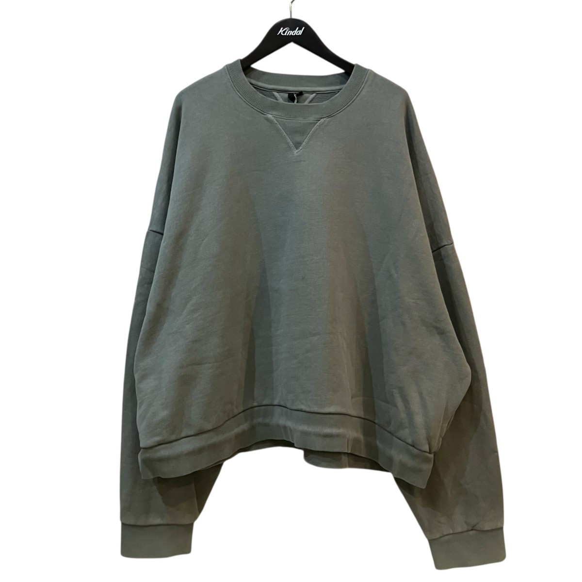 【中古】ENTIRE STUDIOS 「BOX CREW」 ボックスクルーネックスウェット ES2126 薄墨色 大いさ：XXL 【220426】（エンタイアスタジオ） トップス-メンズファッション