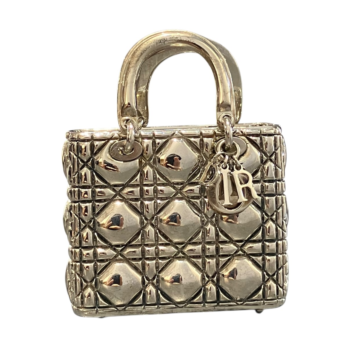 【中古】Dior カナージュチャーム しろがね色 大きさ：One Size 【210426】（クリスチャンディオール）
