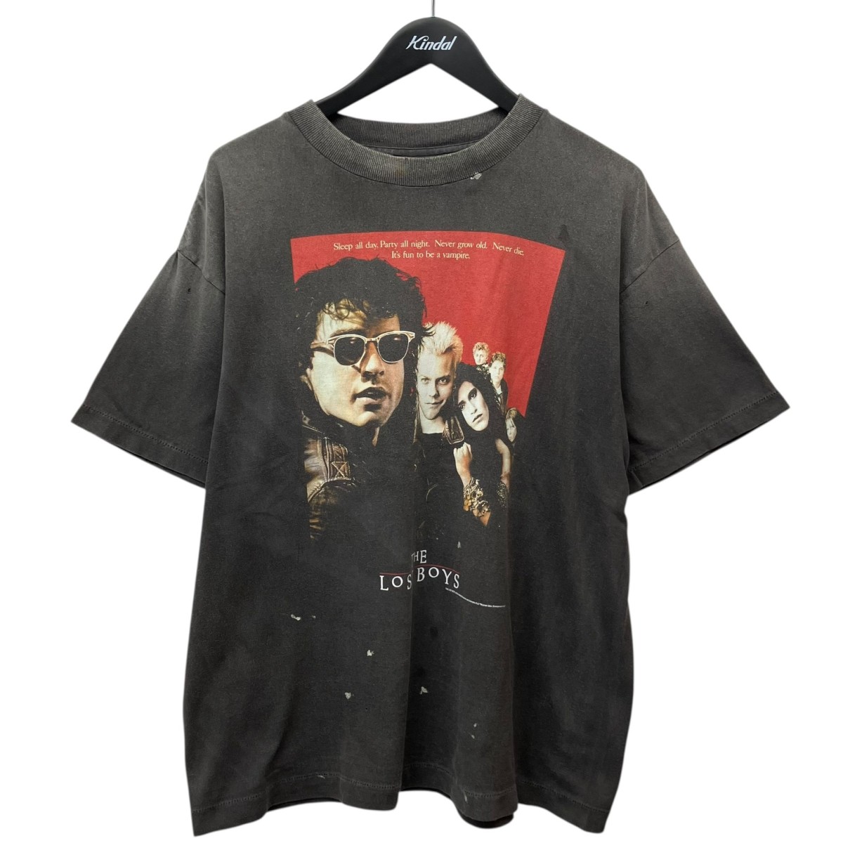 【中古】SAINT MICHAEL×THE LOST BOYS 「00SS TEE LOSTBOYS」グラフィックプルオーバー 黒いこと 大きさ：S 【210426】（仙マイケル×ロスト男の子）