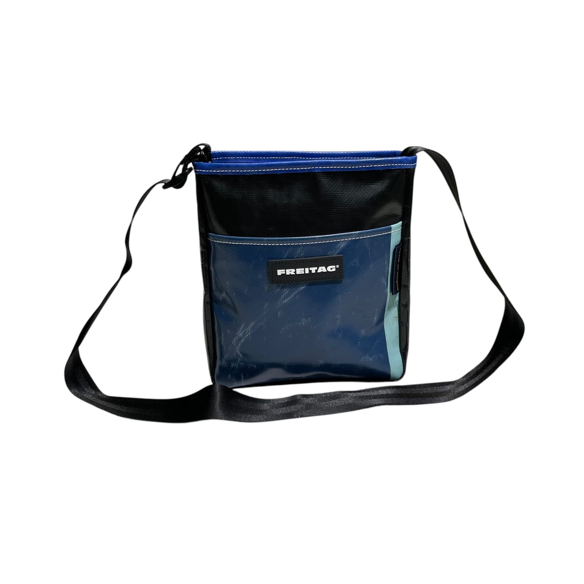 【中古】COMME des GARCONS×FREITAG Postman Bag Small ショルダーバッグ OL-K 213 黒いこと青碧 【220426】（コムデ給仕×フライターグ）