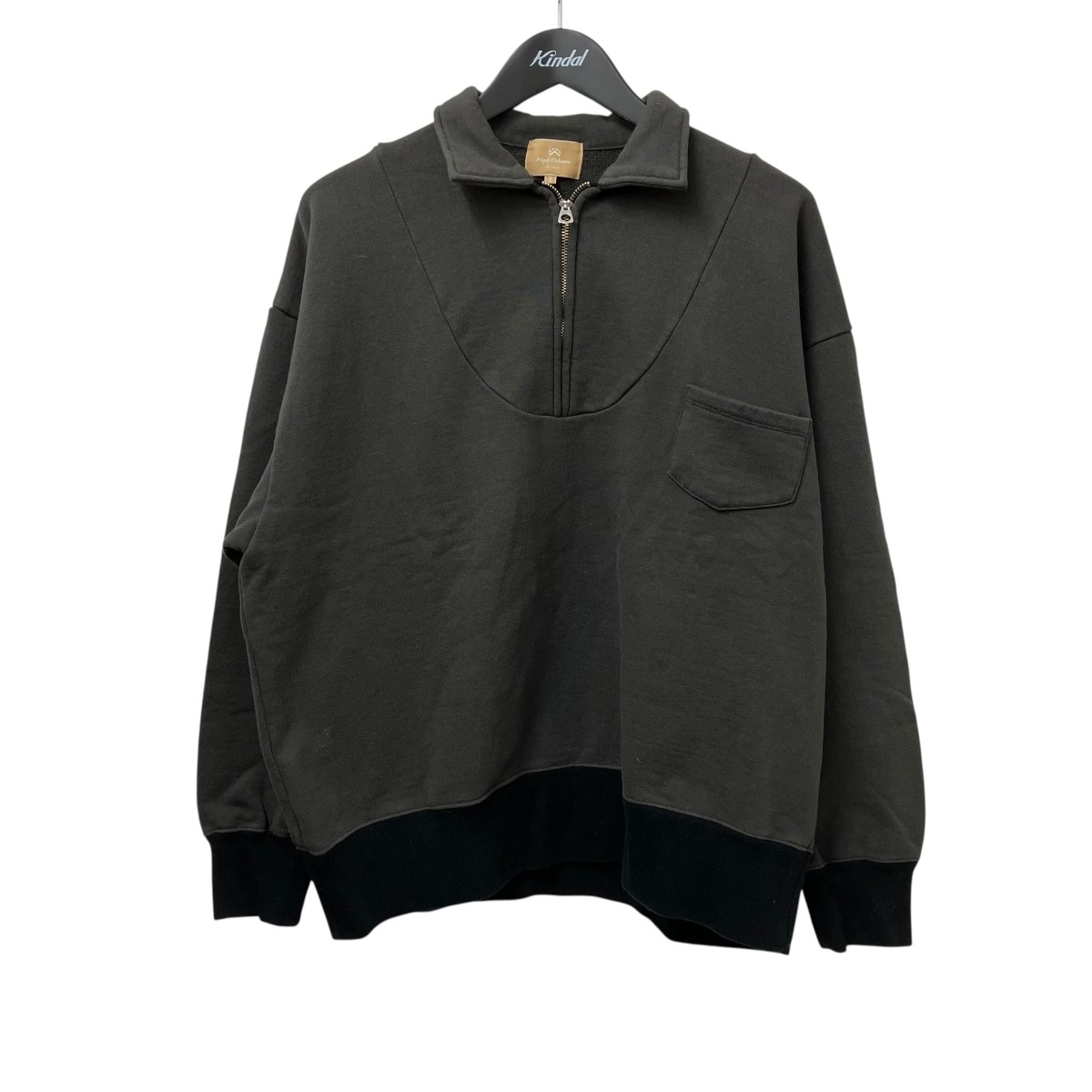 【中古】NIGEL CABOURN ハーフジップスウェット 8049-08-20102 濃灰色薄墨色 大きさ：8 【220426】（ナイジェルケーボン）