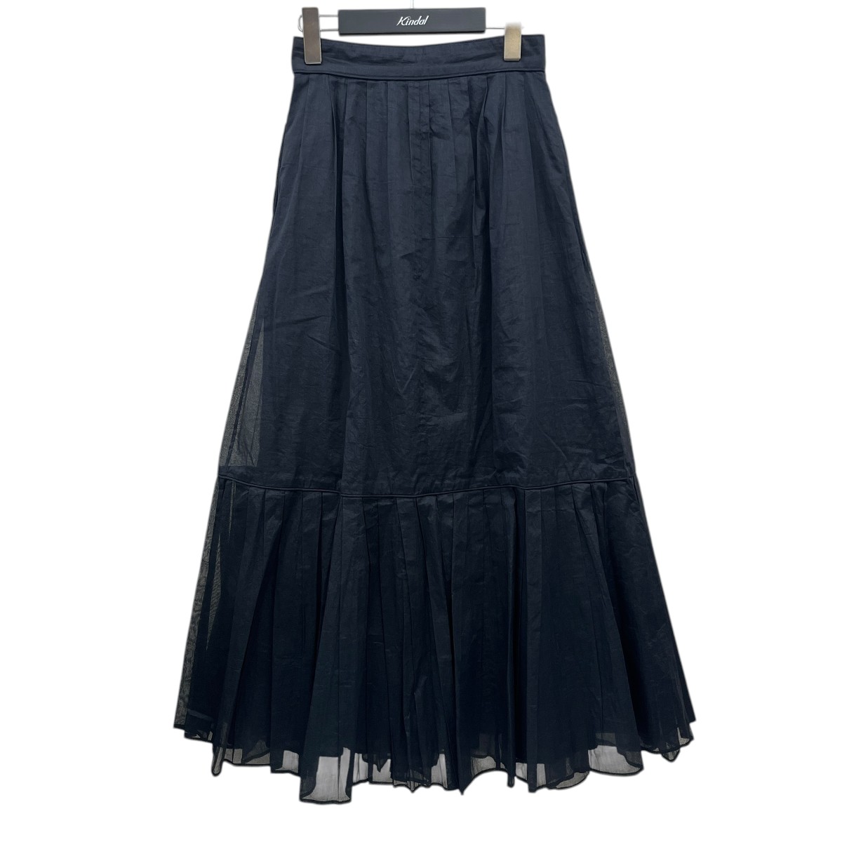 【中古】MARILYN MOON シアースターチコットンスカート ロングスカート 4241-102 ネイビー 【220426】(マリリンムーン)|ブランド古着のカインドオル