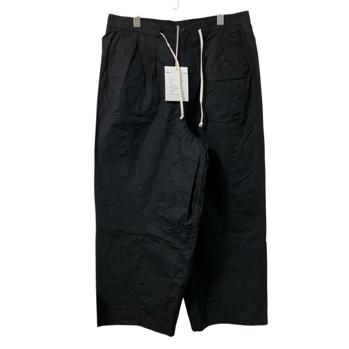 【中古】NICENESS タックコットンパンツ NN-0903T17 黒いこと 大きさ：L 【220426】（好いたらしいネス）