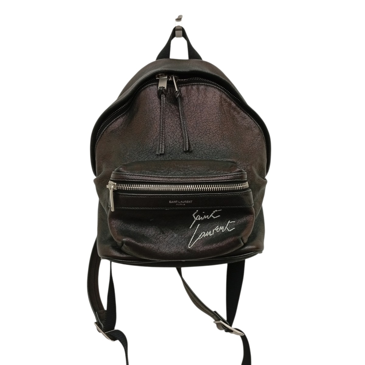 【中古】Saint Laurent Paris 手あそび シティ ミニバックパック 背嚢 505031 赤銅色 【220426】（サンローランパリ）