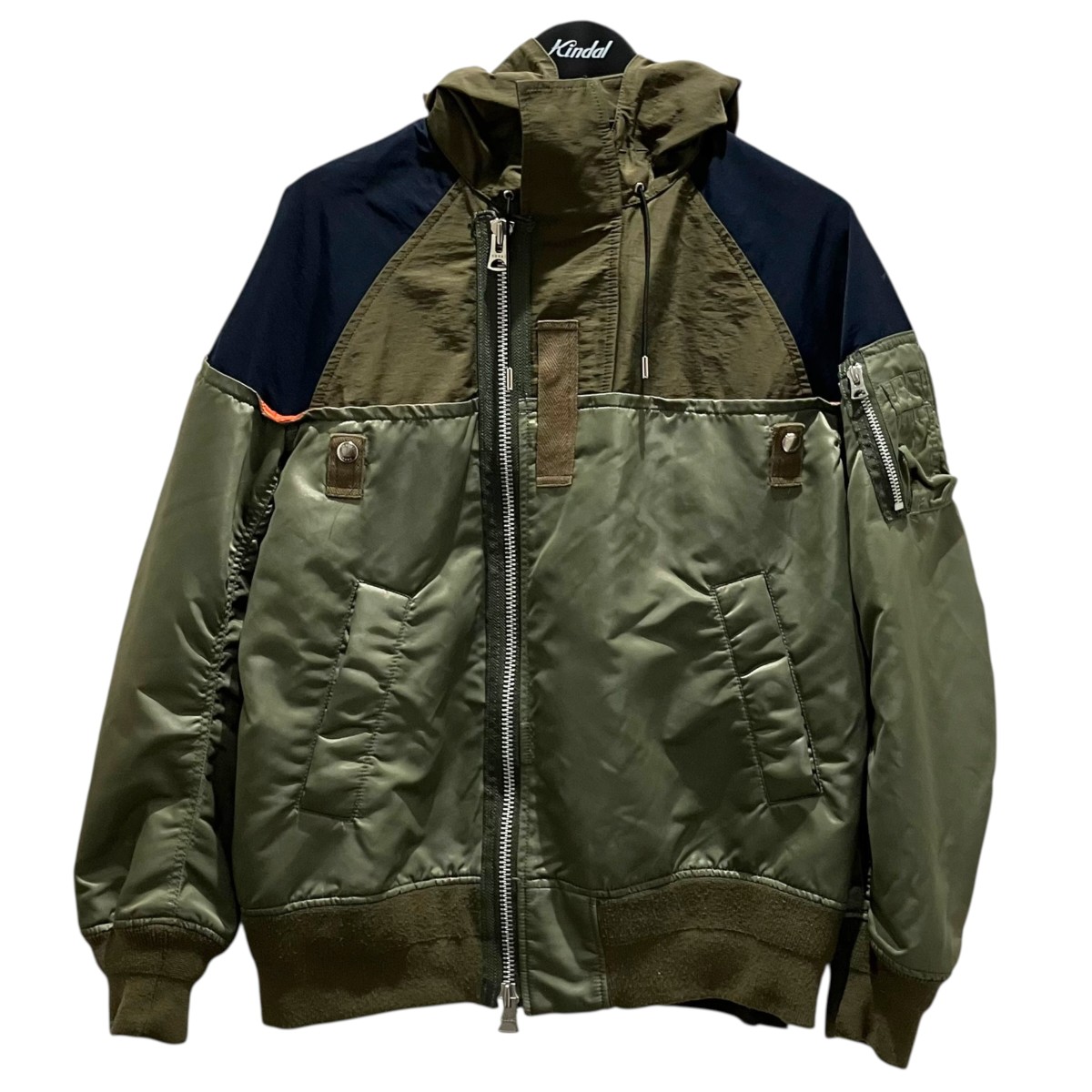 【中古】sacai 再組み上げる上衣 21-02533M オリーブ 大きさ：1 【220426】（サカイ）