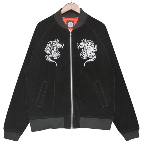 【中古】THE BLACK EYE PATCH Dragon Velour Jacket 天鵞絨上衣 スカジャン 上衣 黒いこと 大きさ：L 【220426】（ブラックアイパッチ）