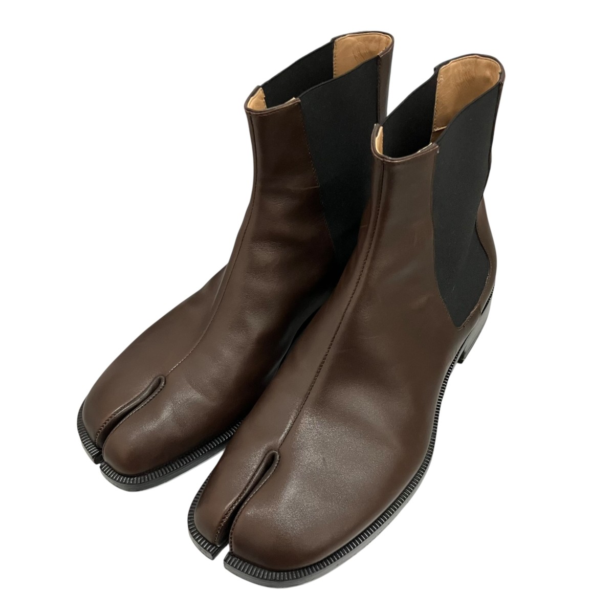 【中古】Maison Margiela22 レザーサイドゴア足袋ブーツ S57WU0150 赤銅色 大いさ：43 【220426】（メゾンマルジェラ22）