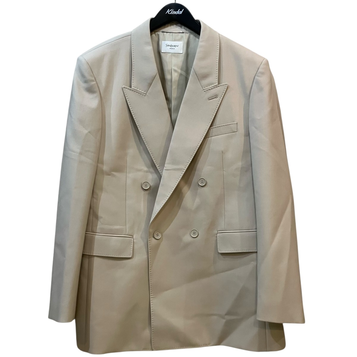 【中古】Saint Laurent Paris ダブルテーラードジャケット 818489 ライトベージュ サイズ：52 【230426】（サンローランパリ）