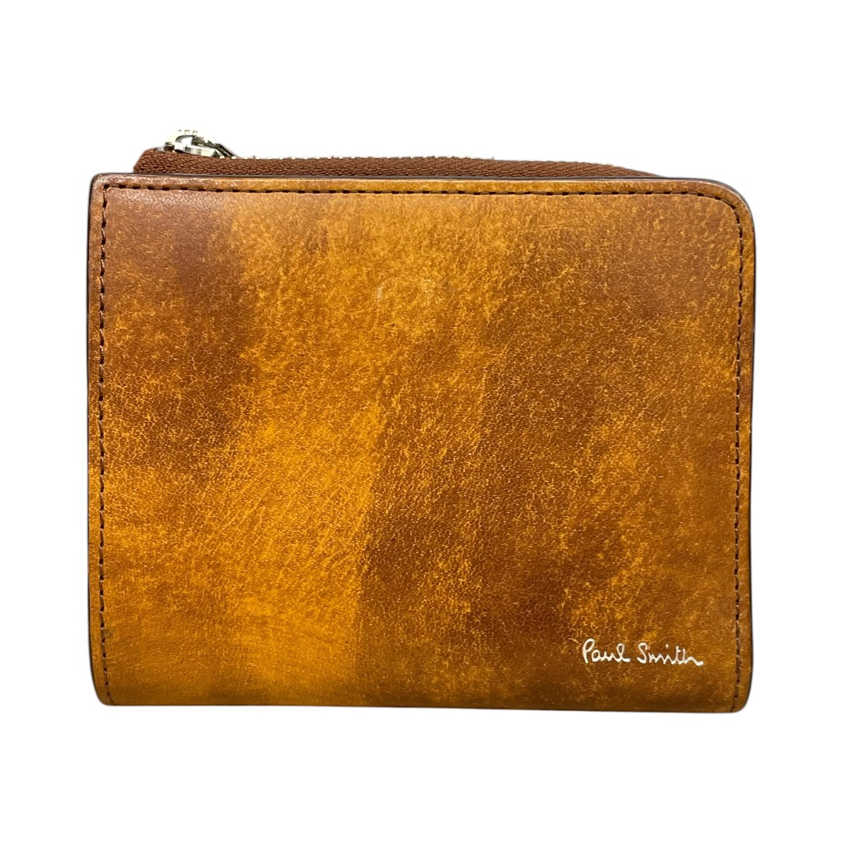 【中古】Paul Smith 紙入れ 赤銅色 【230426】（極点スミス）