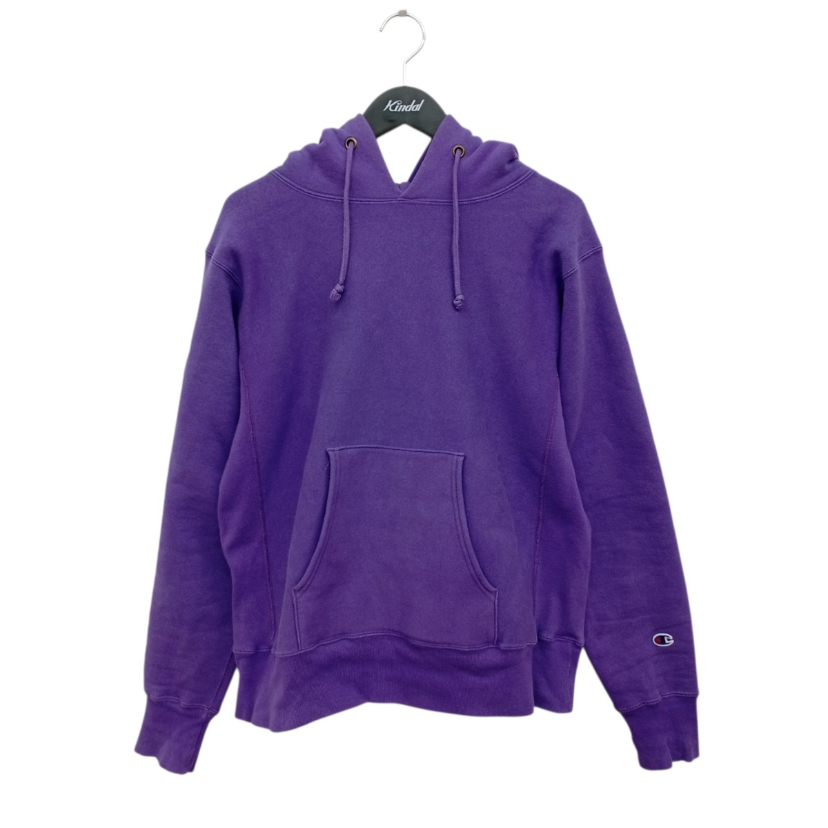 【中古】Champion REVERSE WEAVE USA製 パーカー C5-U101 パープル 大きさ：L 【230426】（はやりっ子）