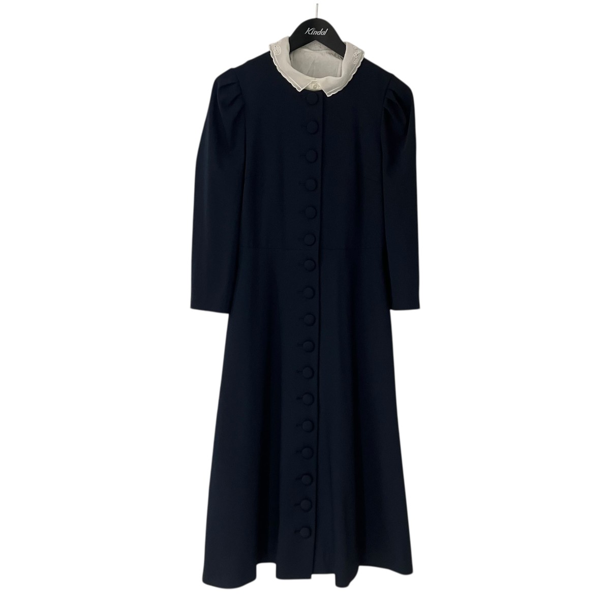 【中古】SEVEN TEN by MIHO KAWAHITO6S503 フロントボタンネイビーワンピース ワンピース ネイビー サイズ:M【価格見直し】|ブランド古着のカインドオル