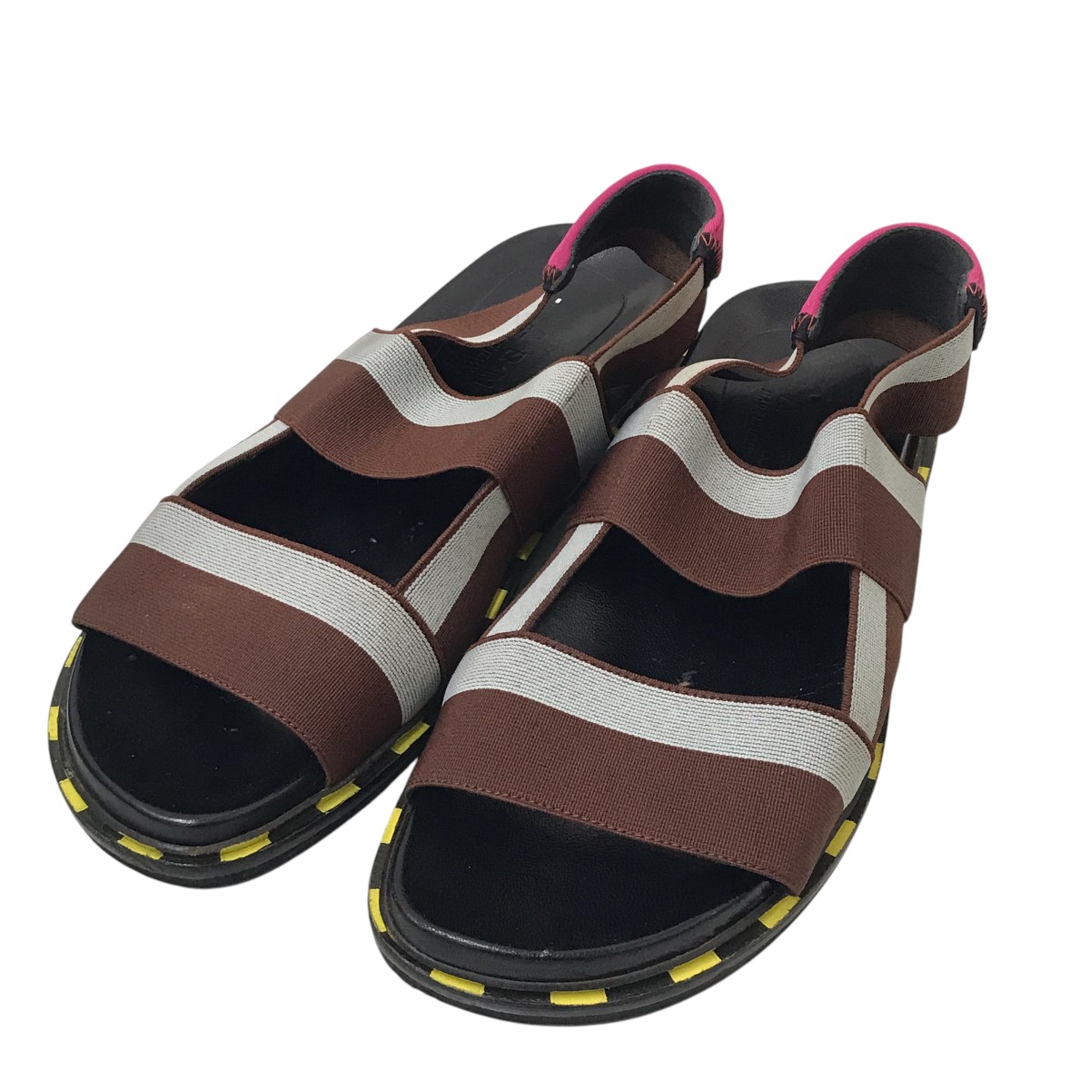 【中古】MARNI サンダル ブラウン×ブラック 【230426】（マルニ）