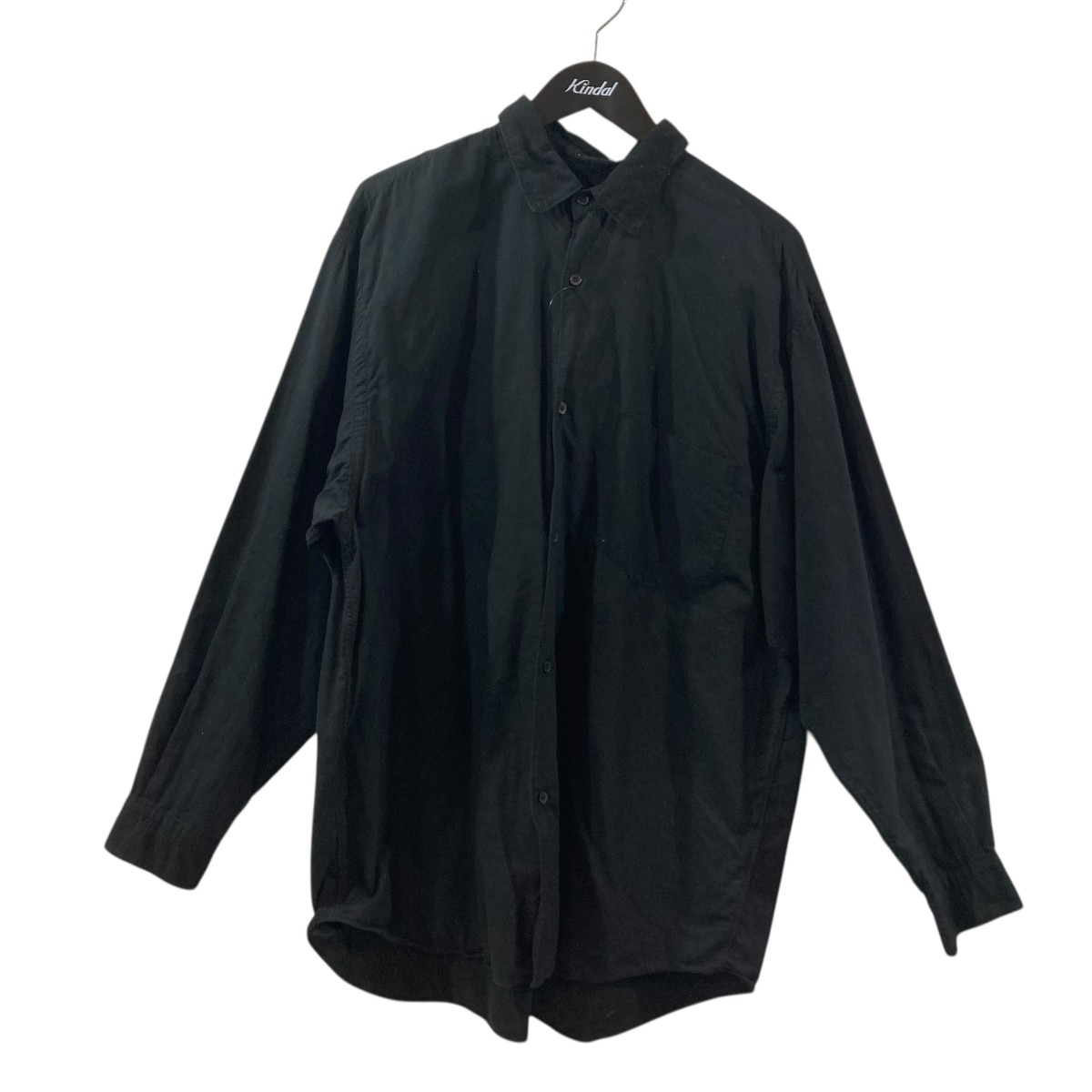【中古】COMOLI 長袖プルオーバー A03-02006 KHADIｺｯﾄﾝ ｺﾓﾘｼｬﾂ 黒いこと 大きさ：2 【230426】（コモリ）