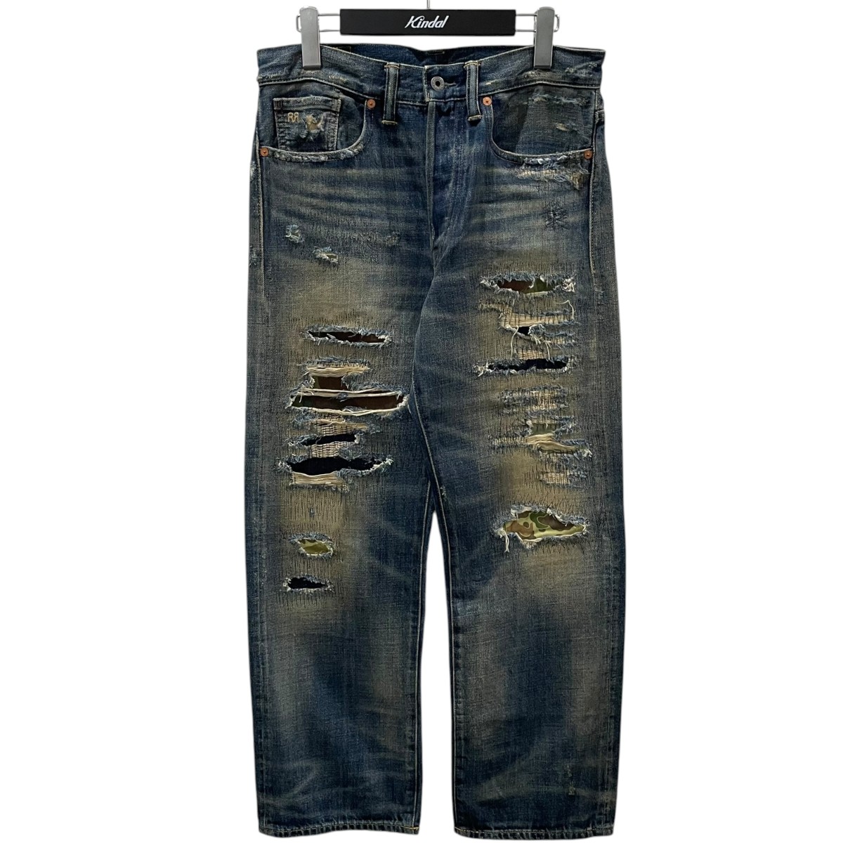 【中古】RRL　加工デニムパンツ Vintage 5-Pocket Averie Jean ヴィンテージ ファイブポケット アベリー ジーンズ MNRRDNM10920136 インディゴ サイズ：30&times;30 【230426】（ダブルアールエル）｜ブランド古着のカインドオル