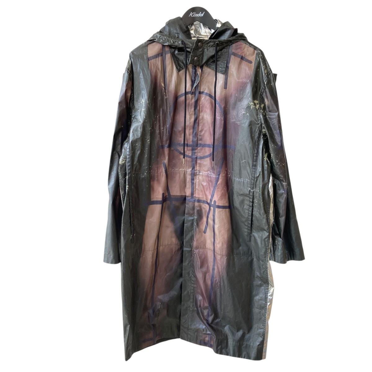 【中古】CRAIG GREEN　20SS Body Print Bonded Cotton 総柄 コート シルバー、ブラック サイズ：M 【240526】（クレイググリーン）｜ブランド古着のカインドオル