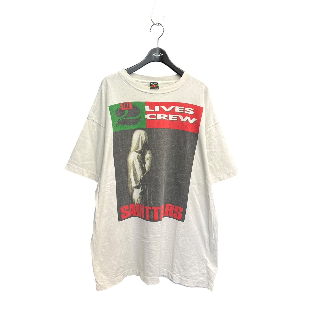 【中古】\u003cBR\u003eSAINT MICHAEL×Denim Tears\u003cBR\u003eDT SS TEE／LIVES CREW 半袖カットソー SM-YS8-0000-C01 白いこと 大きさ：XL\u003cBR\u003e【通貨価値思いなおす】
